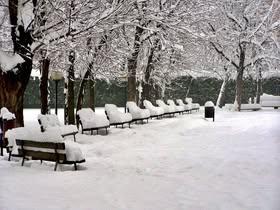 Sometimes even winter pays respect to Aldo Rossi